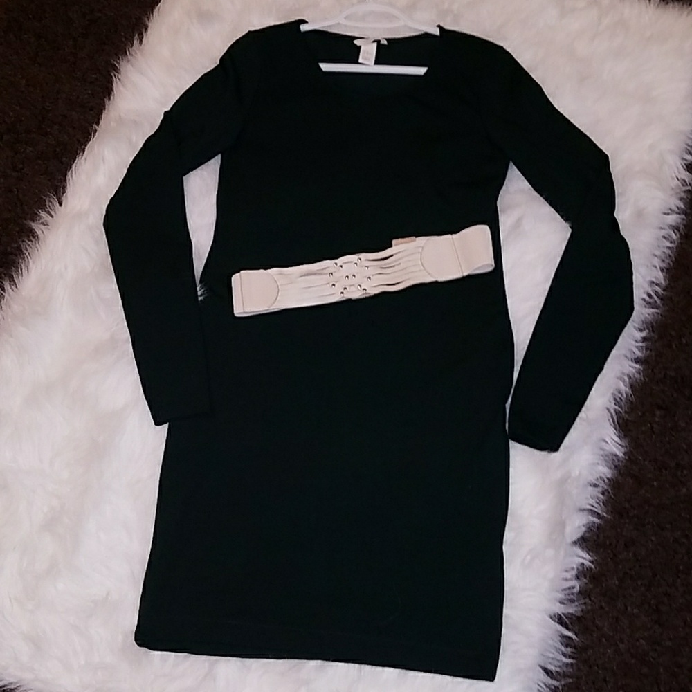 Forest green basic H&M dress